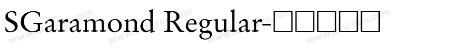 SGaramond Regular字体转换